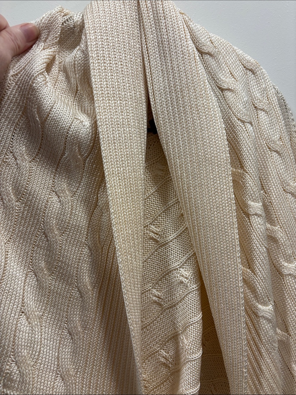 Silk Ivory Ralph Lauren Black Label Draped Shawl Collar & Open Front - Picture 5 of 5